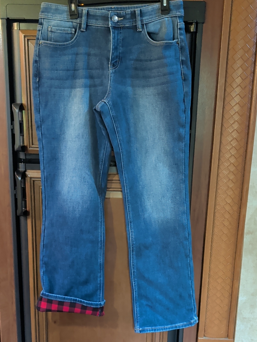 Women’s Straight Leg Lined Jeans - Blue Winter